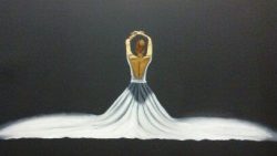 A Dancer, Oil on Black Canvas, 50X70cm, 2012 A Dancer, Oil on Black Canvas, 50X70cm, 2012