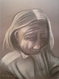 Old NativeAmerican, charcoal&pastel, 70X50cm, August 2011 Old NativeAmerican, charcoal&pastel, 70X50cm, August 2011