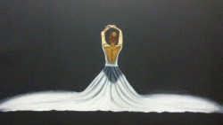 A Dancer, Oil on Black Canvas, 50X70cm, 2012 A Dancer, Oil on Black Canvas, 50X70cm, 2012