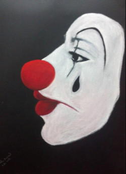 Clown, Purim 2013, Pastels on Black Canson, 65X50 Clown, Purim 2013, Pastels on Black Canson, 65X50