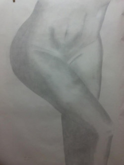 Nude (Unfinished), Graphite, 100X70cm, 2012 Nude (Unfinished), Graphite, 100X70cm, 2012